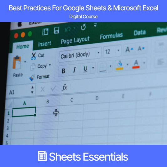 Best Practices For Google Sheets & Microsoft Excel - Digital Course